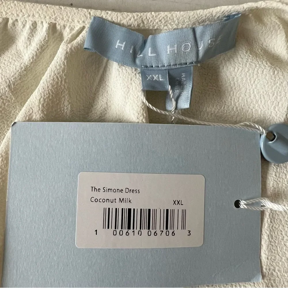 NWT Hill House Simone Maxi Dress Ivory Coconut Milk Open Back Slit XXL - Picture 14 of 15